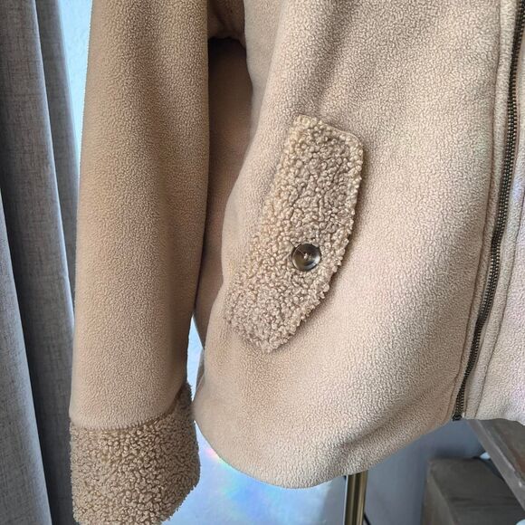 Banana Republic Sherpa-Lined Fleece Jacket – Size Medium - Picture 3 of 8